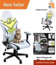 Ergonomic Computer Chair Slipcover for Cat Scratch Protection - Stylish Upgrade