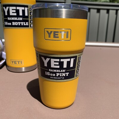 YETI Alpine Yellow 16 Oz Pint New With Tags!!! - Main Image