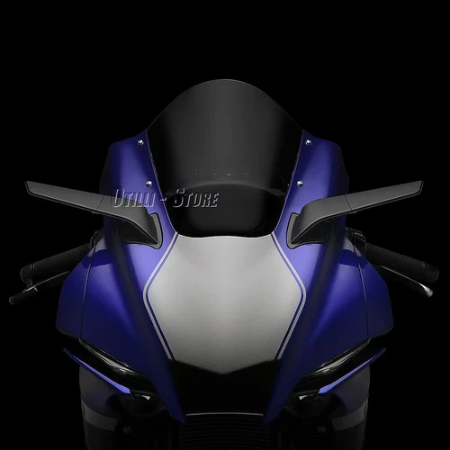 Motorcycle Rearview Mirrors Wind Wing with LED For Yamaha YZF R1 R1M 2020 - 2025 - Foto 7 di 22