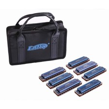 EASTTOP Harmonica Set 7 blues harp 008K Professional Diatonic Harmonica Set Gift