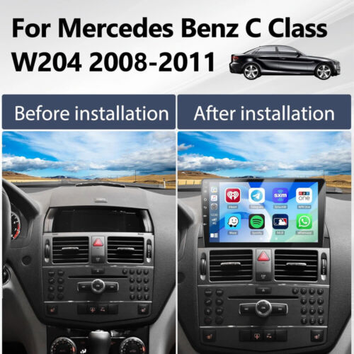 For Mercedes Benz C Class W204 S204 Android 13.0 Car Stereo Radio Carplay 2+64GB - Picture 2 of 16