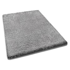 Shaggyteppich Hochflor Teppich Langflor Teppich Shaggy Teppich Grau 4 Größen