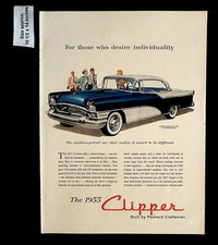 1955 Packard Craftsman Clipper Car Custom Constellation Vintage Print Ad 33471