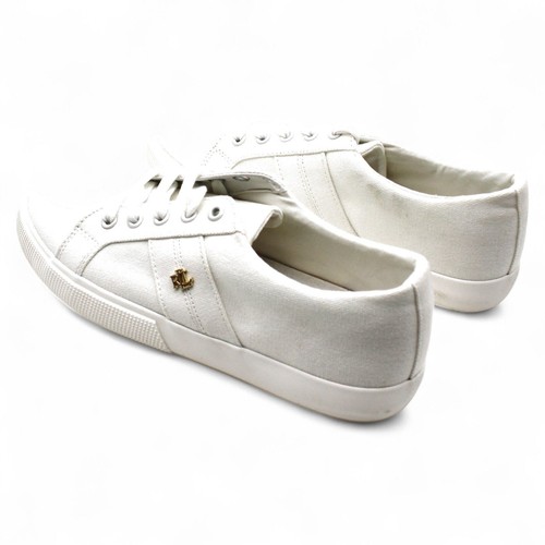 Zapatilla deportiva para mujer Lauren Ralph Lauren Janson II de lona óptica blanca (talla 8,5) - Imagen 6 de 7