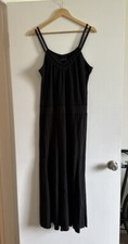 Hurley Black Drop Waist Beach Strappy Classic Maxi Dress Size Medium EUC