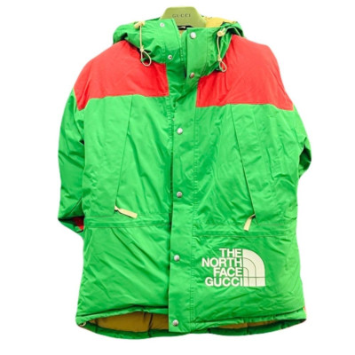 GUCCI x THE NORTH FACE Down Jacket Men's Size L Green x Red | eBay UK