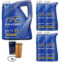 MotoröL Set Mannol 15W50 API Sl/ CF-4 9 Liter + ÖLfilter FüR Mercedes S-Klasse