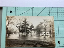 Vintage  RPPC Postcard - Flooded Houses