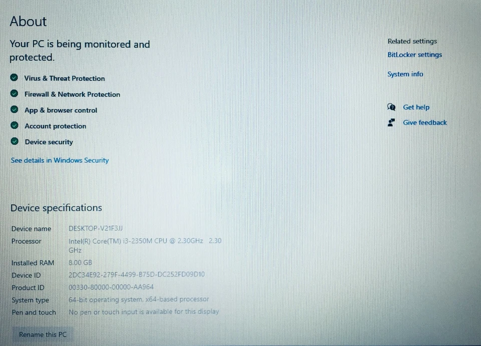 Summer Clearance intel core i3 8 GB RAM 320 GB HDD ASUSPRO B33E BUSINESS LAPTOP - Image 4 of 4