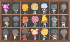 Funko Pop Display Case 4" Action Figure Toy Minifigures Walnut Wood Rack Cabinet