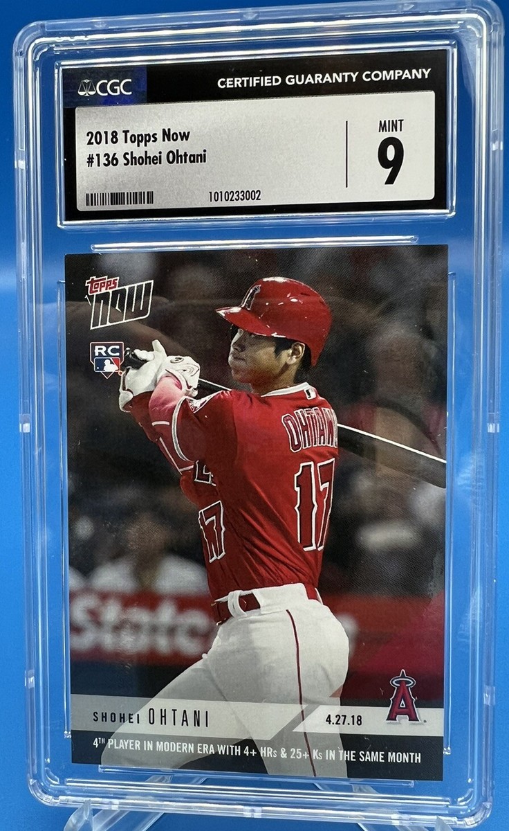 2018 Topps NOW #136 SHOHEI OHTANI RC Rookie CGC 9 LA Angels