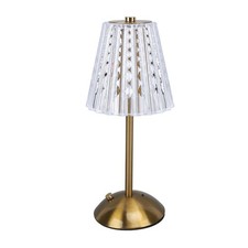 LED Cordless Crystal Table Lamp, Stepless Dimmable 3 Color Temperature Touch ...