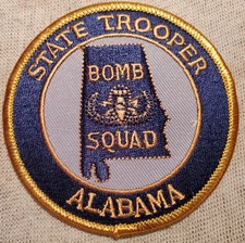 AL Alabama State Trooper Bomb Squad Police Patch (3In Diameter)