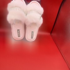 Bebe Slippers Rhinestones Light Pink Fuchsia Size 6/7