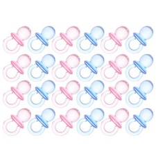 100 Pcs Transparent Acrylic Pacifier Pacifiers for Baby Shower Favors