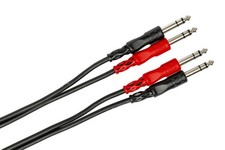 Hosa CSS-201 Stereo Interconnect Dual 1/4-inch TRS Male to Dual 1/4-inch TRS