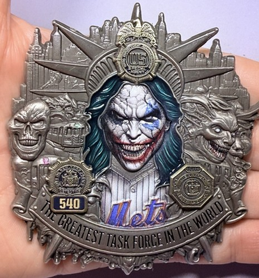 #ad 💥Delta D DEA REDRUM NYPD New York Police METS Yankees Task Force Challenge Coin $125.00