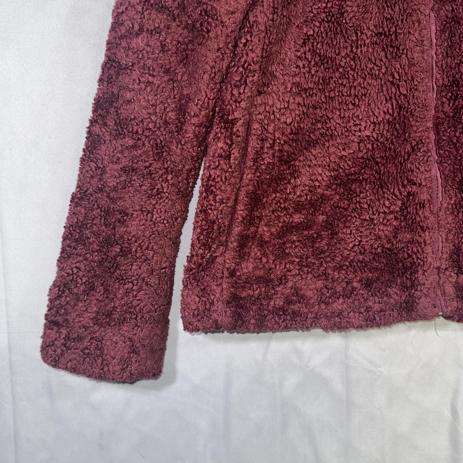 Pendleton Jacket Mens Medium Burgundy Sherpa Flee… - image 7