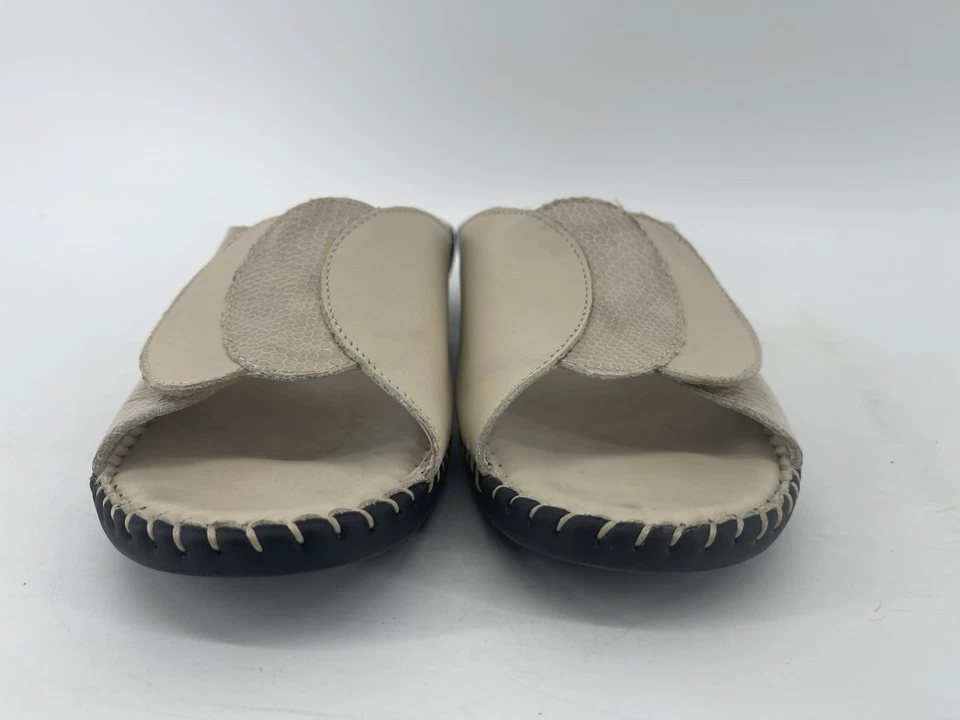 Sandalias sin cordones anti golpes La Plume para mujer talla 39 EE. UU. 8 cuero tostado Foto 3 de 4