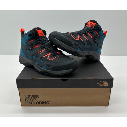 The North Face Men's Hedgehog 3 Mid WP Hiking Boots Grey/Blue Size 10 NIB #09S - 第 1/10 張圖片