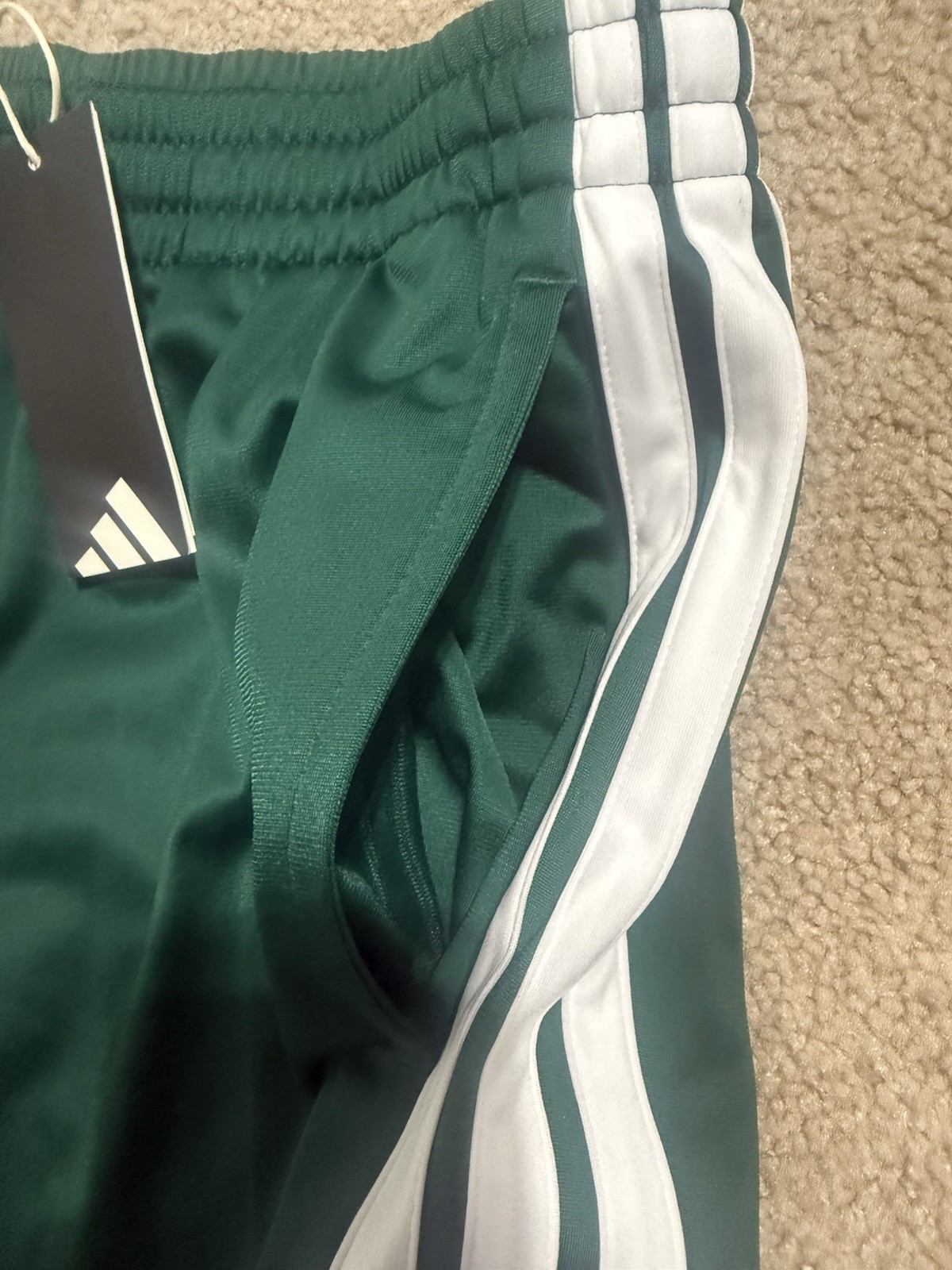 adidas Essentials Tricot 3-Stripes Tracksuit 2 Piece Set Green Men’s Sz M, L, XL
