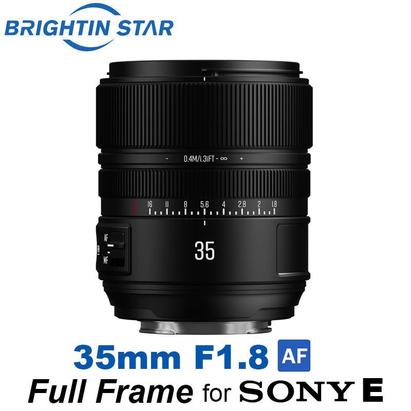 Brightin Star AF 35mm F1.8 Full Frame Auto Focus Lens for Sony E