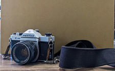 Pentax K1000 35mm Film Camera With Case  Rokunar 200mm, Lentar 45-135mm  More