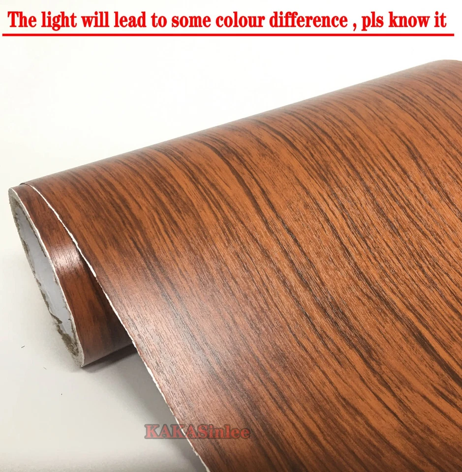 10cm Wide 3D Wood Textured Strips Vinyl Wrap Sticker Car Decal Flexible #9723 KW - Image 4 of 4