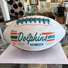 Miami Dolphins NFL LOGO Autographed Football with Multiple Signatures Original