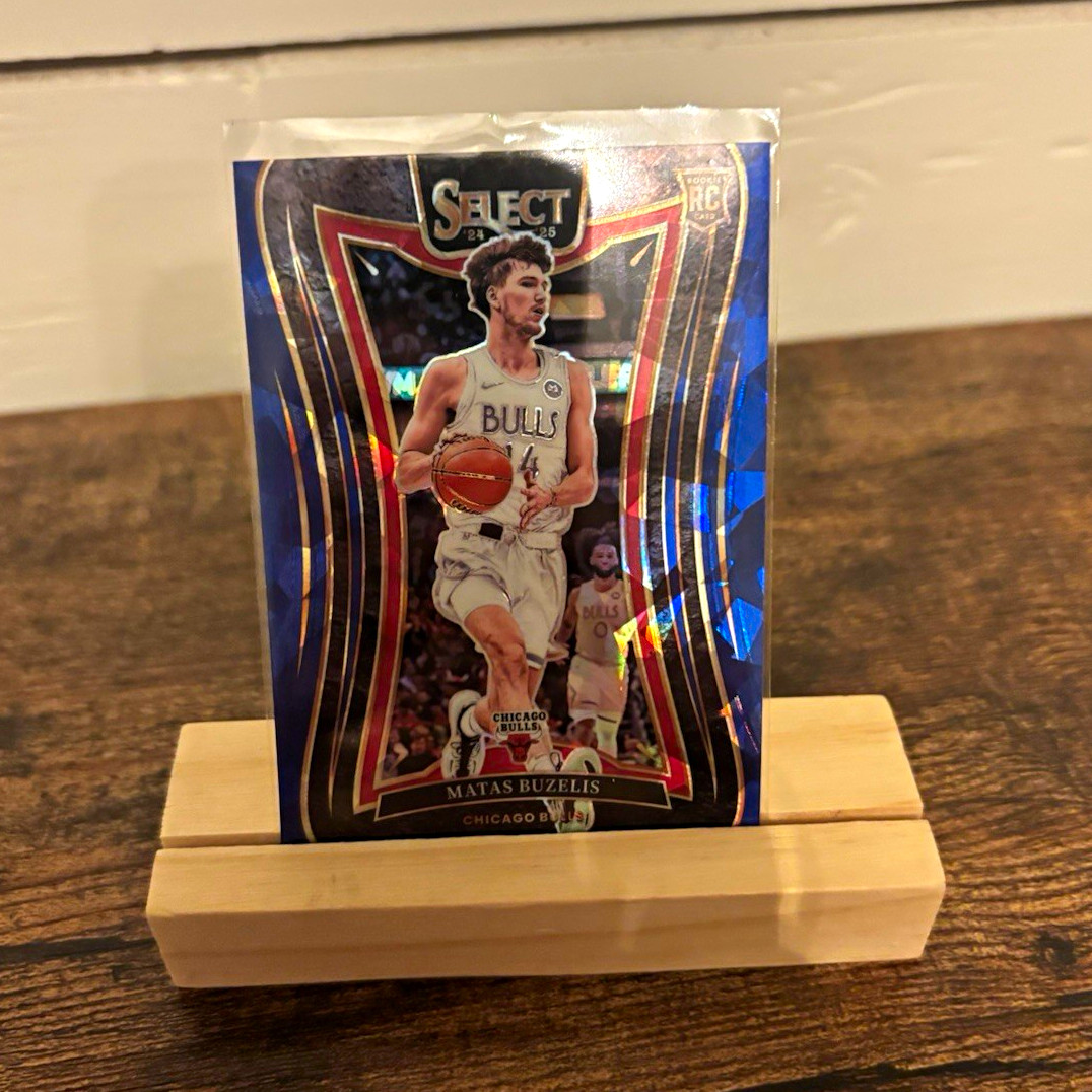 panini select 2024-25 matas buzelis rc mezzanine blue cracked ice prizm NO.384