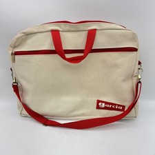 VTG Garcia REEL Red Natural Canvas Messenger Bag Shoulder Tote Carry-All Travel
