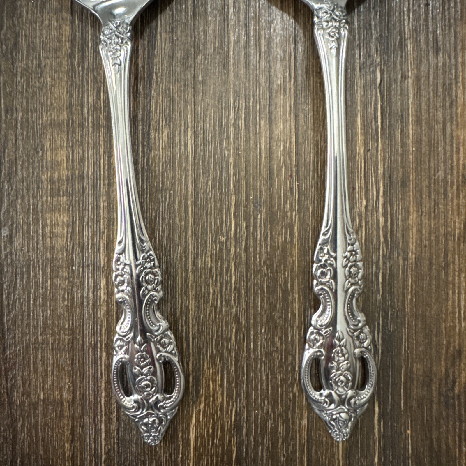 Oneida SSS Renoir Pembrooke Stainless Tablespoons Serving Lot Of 2 Vtg 90s READ