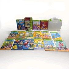 LeapFrog Tag Reading System Bundle - Tested Pen - Case - 14 Books - Flash Cards