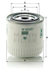 MANN-FILTER W920/21 Filter, Arbeitshydraulik für ALPINE FSO LADA LOTUS MG OPEL