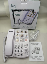 Big Button Phone for Seniors Corded Landline Telephone w/Handsfree Function READ