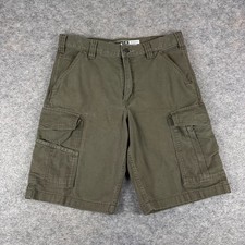 Carhartt Rugged Flex Relaxed Fit Canvas Cargo Work Short 10" Green Mens 32