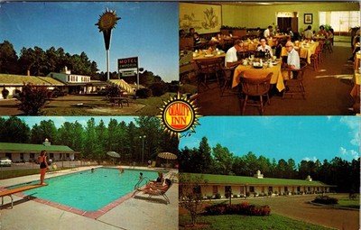 1975 Quality Inn Emporia VA Vintage Postcard Multi-View Motel Dining Pool