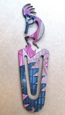 Vintage 1980s Neon Color Jazz Saxophone Bookmark