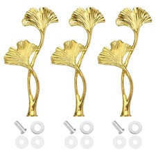 1 Tier Cake Tray Stand Handle 3 Set Metal Cake Stands Holder, Gold (Flower)