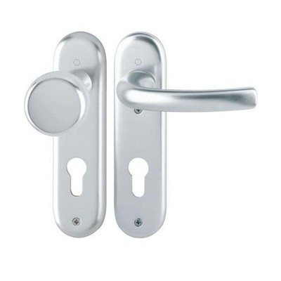 Hoppe Kurzschildgarnitur Tôkyô 53/273KP/1710 Alu.F1 PZ rd Wechselgrt. 2805515