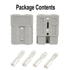 Carrello Elevatore Batteria Connettore 1 Paio 2 Punti 48x37mmx16mm Rame Argento