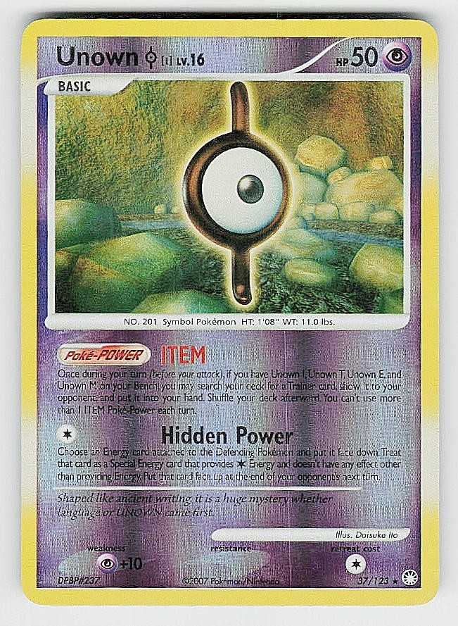 Mysterious Treasures #37/123 Unown [I] Reverse Holo
