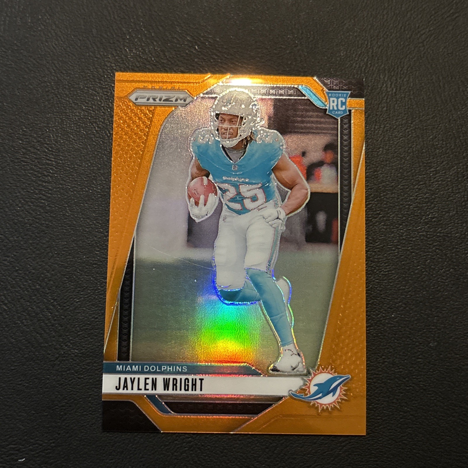 2024 Panini Prizm Jaylen Wright Orange Prizm Rookie RC /249 Miami Dolphins #348