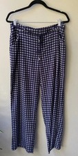 adrianna papell Blue White Lightweight Dress Pants Medium