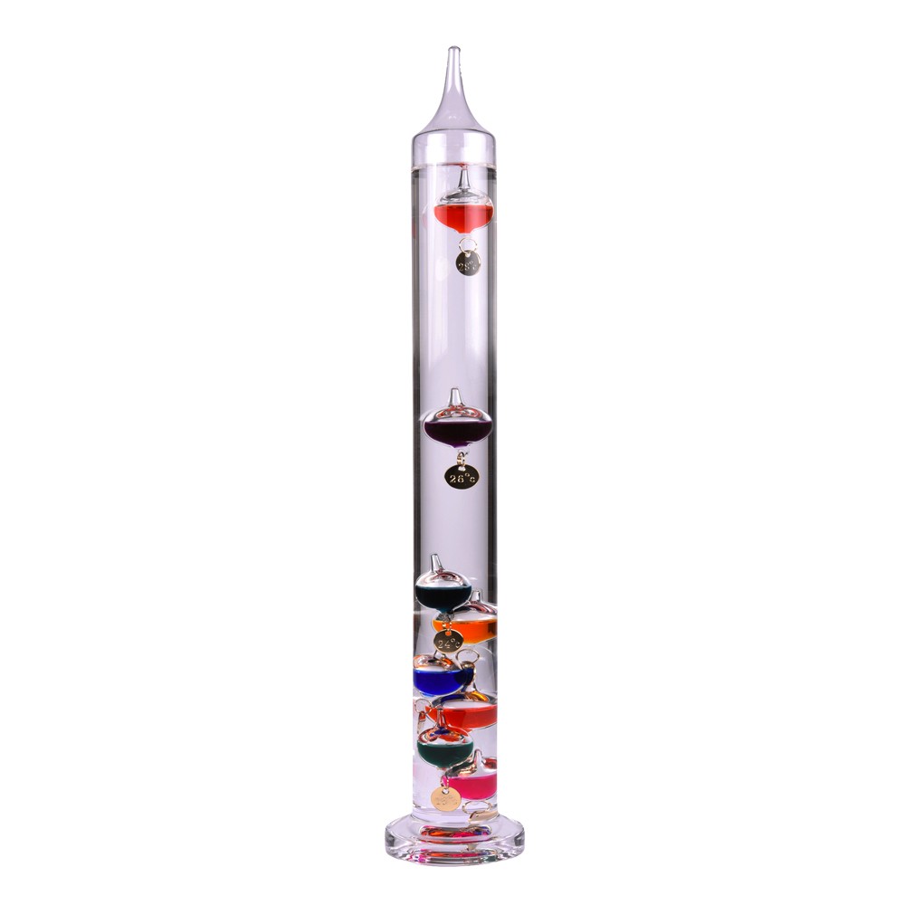 Thermomètre de Galilée en verre 44 cm pour sublimer votre salon contemporain