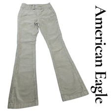 American Eagle High Rise Kick Boot Corduroy Pants Tan Size 2 Regular Stretch