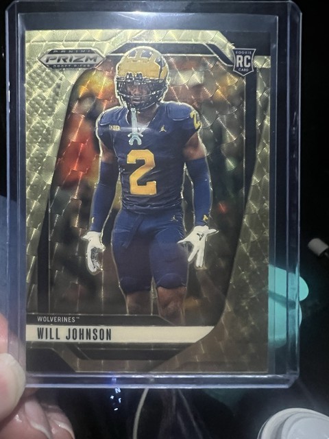 2025 Prizm Draft Picks True Gold Will Johnson RC  Potential DROY 1/1🔥🔥
