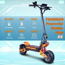 5000W dual motor allterrain electric scooter 40 mph fast full suspension offroad