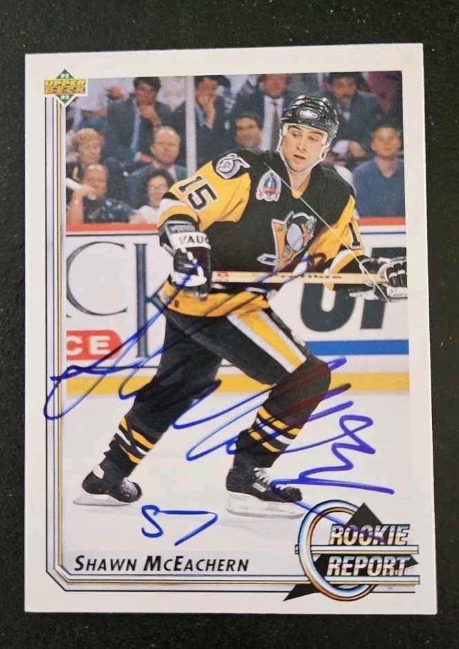 Shawn McEachern #368 signed autograph auto 1992-93 Upper Deck Hockey Card