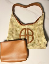 Women's Straw Woven Hobo Bag with Matching Pouch Summer Bag Travel Essential